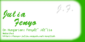 julia fenyo business card